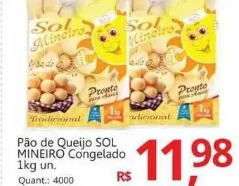 Supermercados Koch Pão de queijo sol mineiro congelada oferta
