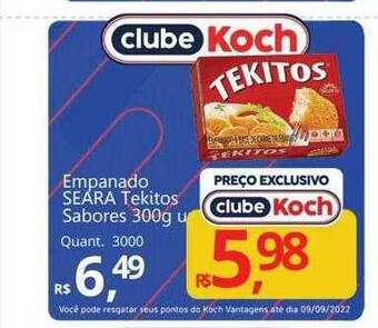 Supermercados Koch Empanado seara tekitos sabores oferta