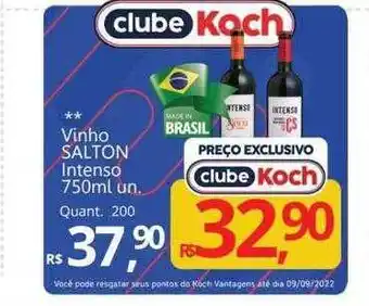 Supermercados Koch Vinho salton intenso oferta