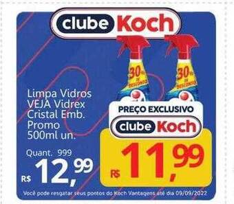 Supermercados Koch Limpa vidros veja vidrex cristal emb. promo oferta