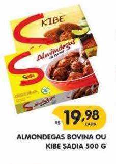 Supermercados Real Almondegas bovina ou kibe sadia oferta