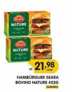 Supermercados Real Hambúrguer seara bovino nature oferta