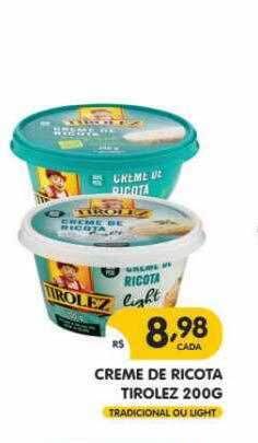 Supermercados Real Creme de ricota tirolez oferta