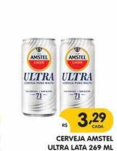 Supermercados Real Cerveja amstel ultra oferta