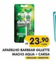 Aparelho barbear gillette mach3 aqua