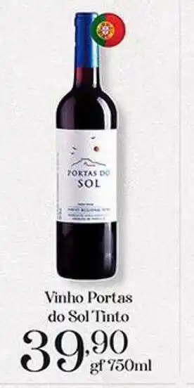 Supermercados Tauste Vinho portas do sol tinto oferta