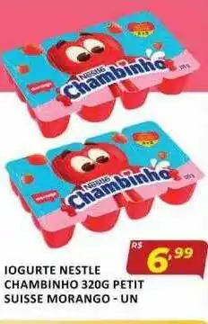Iogurte nestle chambinho petit suisse morango