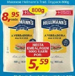 Supermercados Guanabara Maionese Hellmann's Trad. Doypack 500g oferta