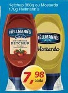 Supermercados Guanabara Ketchup 380g ou Mostarda 170g Hellmann's oferta