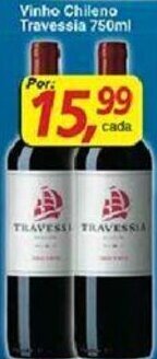 Supermercados Guanabara Vinho Chileno Travessia 750ml oferta