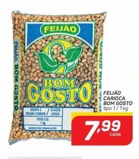 GBarbosa Feijão carioca bom gosto tipo 1 / 1 kg oferta
