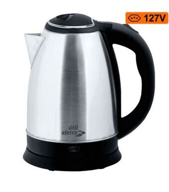 Chaleira elétrica inox preta útil eletro 2l kl1805br 127v