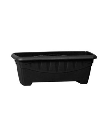 Vaso retangular plástico preto plasmont 3l 290
