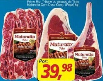 Supermercados Guanabara Prime Rib, Tbone ou Assado de Tiras Maturattta com Osso cong 1kg oferta