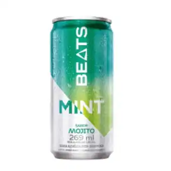 Bebida mista alcoólica skol beats mojito mint lata 269ml