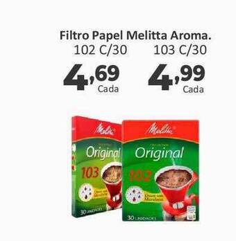 Filtro papel melitta aroma