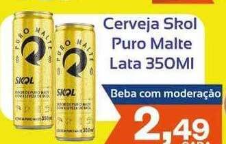 Cerveja skol puro malte lata