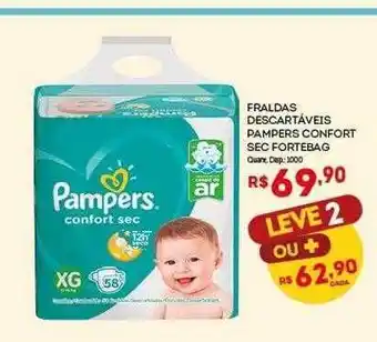 Fraldas descartáveis pampers confort