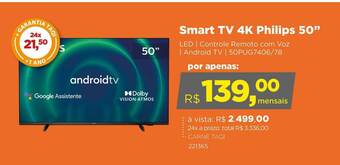 Lojas TaQi Smart tv 4k philips 50 oferta