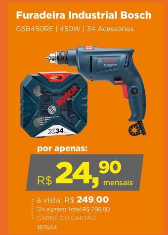 Lojas TaQi Furadeira industrial bosch oferta