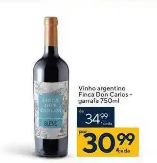 Coop Vinho argentino finca don carlos garrafa oferta