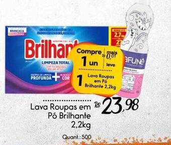 Giassi Supermercados Lava roupas em pó brilhante oferta