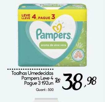 Giassi Supermercados Toalhas umedecidas pampers leve 4 pague 3 192un oferta