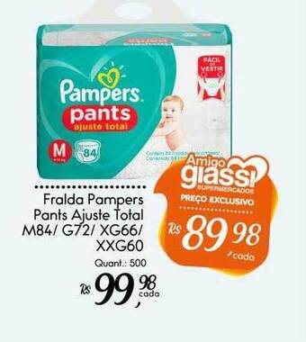 Giassi Supermercados Fralda pampers pants ajuste total oferta