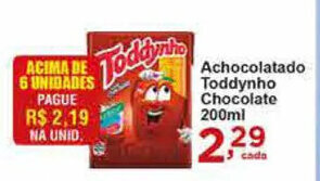 Rossi Supermercado Achocolatado Toddynho Chocolate 200ml oferta