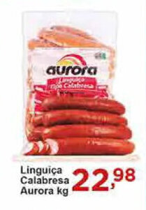 Rossi Supermercado Linguica Calabresa Aurora 1kg oferta