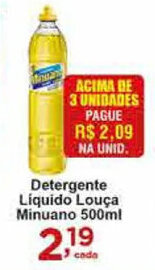 Detergente Liquido Louca Minuano 500ml