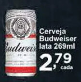 Rossi Supermercado Cerveja Budweiser lata 269ml oferta