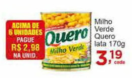 Rossi Supermercado Milho verde Quero lata 170g oferta