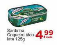 Rossi Supermercado Sardinha Coqueiro oleo Lata 125g oferta
