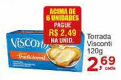 Rossi Supermercado Torrada Visconti 120g oferta