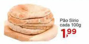 Rossi Supermercado Pao Sirio Cada 100g oferta