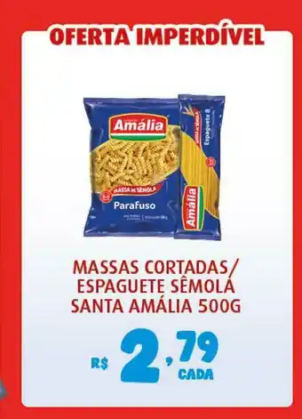 Bahamas Supermercados Massas Cortadas- Espaguete Sêmola Santa Amália 500g oferta