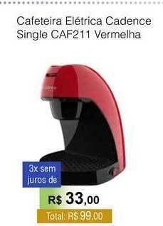 Cafeteira Elétrica Cadence Single Caf211 Vermelha