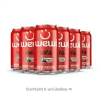Refrigerante wewi cola pack 6 latas 350ml cada