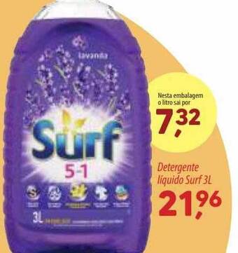 Detergente líquido surf