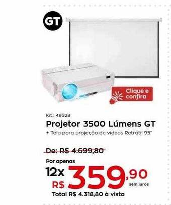 Ibyte Projetor 3500 lúmens gt oferta