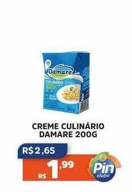 Pinheiro Supermercado Creme culinário damare oferta