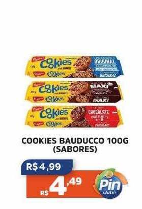 Pinheiro Supermercado Cookies bauducco sabores oferta