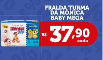 Fralda turma da mônica baby mega