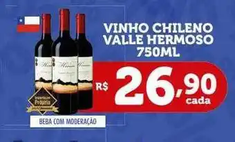 Bahamas Supermercados Vinho chileno valle hermoso oferta