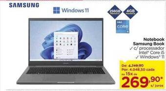 Carrefour Notebook samsung book oferta