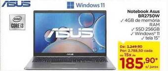 Carrefour Notebook asus br2750w oferta