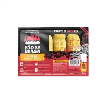 Brasão Supermercados Pão de alho levemente picante pão na brasa 340g oferta