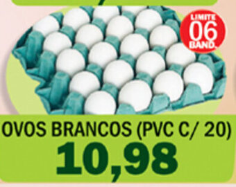 Supermercados Mendonça Ovos Brancos Pvc c/20 oferta