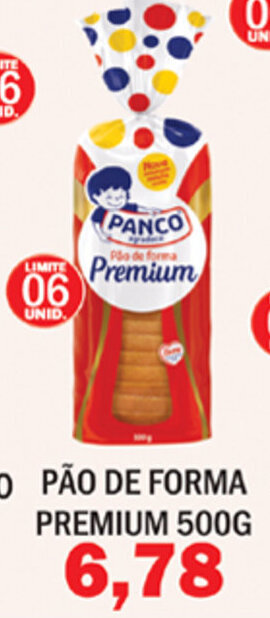 Supermercados Mendonça Pao de forma Premium Panco 500g oferta